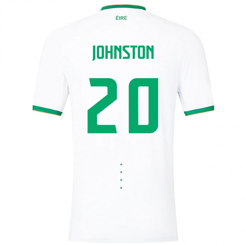 Kids Football Ireland Mikey Johnston #20 White Away Jersey 24-26 T-Shirt