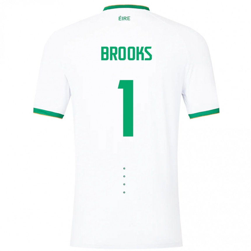 Kids Football Ireland Tiernan Brooks #1 White Away Jersey 24-26 T-Shirt