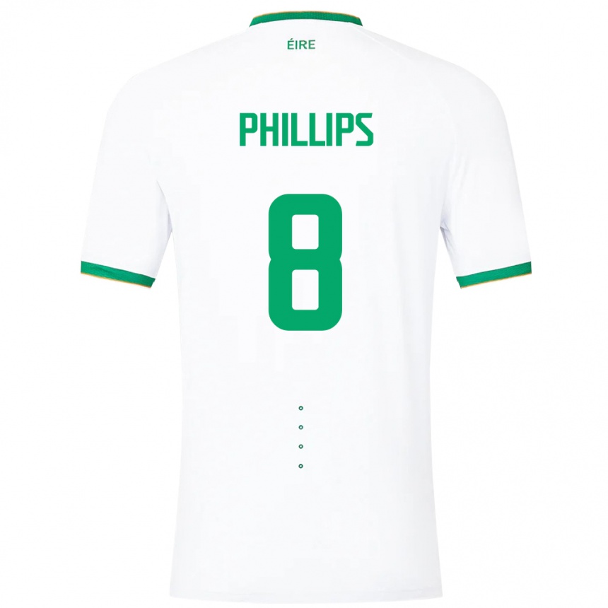 Kids Football Ireland Killian Phillips #8 White Away Jersey 24-26 T-Shirt