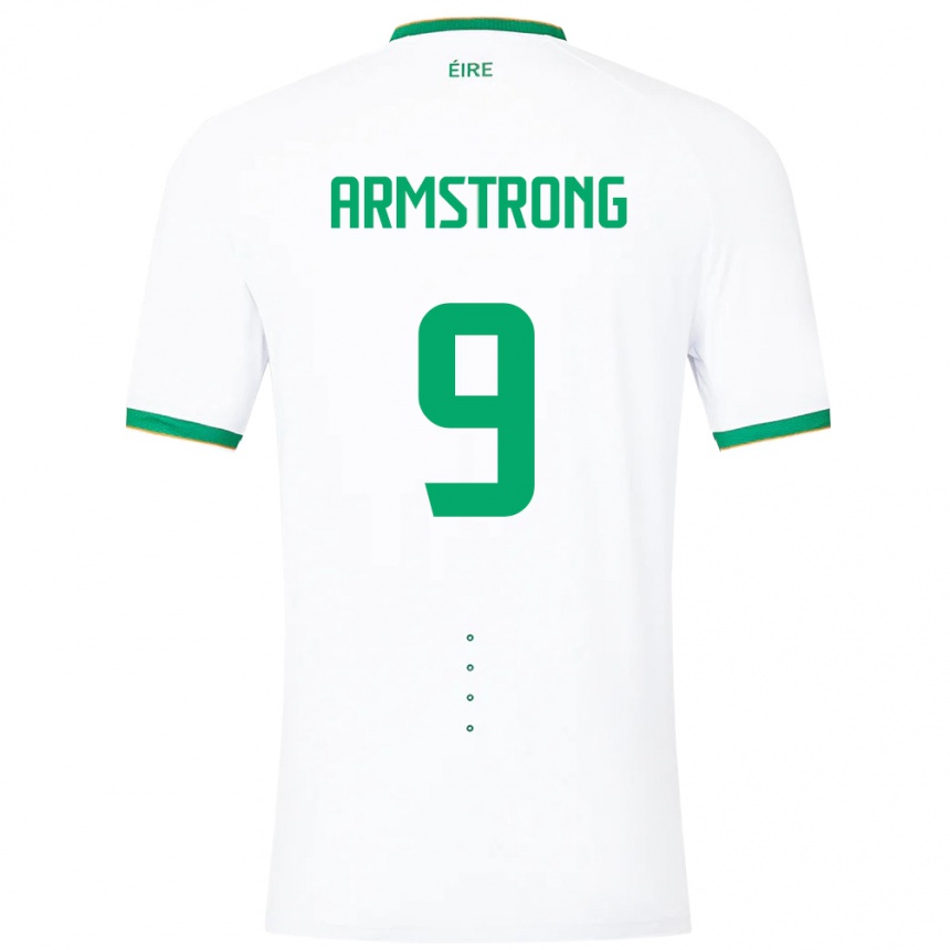 Kids Football Ireland Sinclair Armstrong #9 White Away Jersey 24-26 T-Shirt