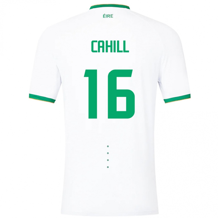 Kids Football Ireland Killian Cahill #16 White Away Jersey 24-26 T-Shirt