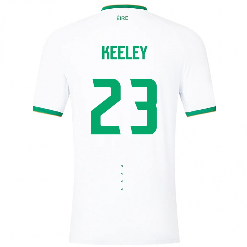 Kids Football Ireland Josh Keeley #23 White Away Jersey 24-26 T-Shirt