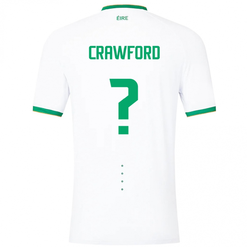 Kids Football Ireland James Crawford #0 White Away Jersey 24-26 T-Shirt