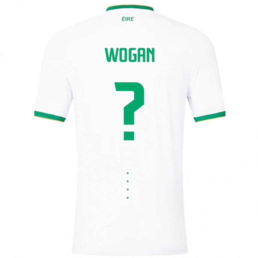 Kids Football Ireland Andrew Wogan #0 White Away Jersey 24-26 T-Shirt