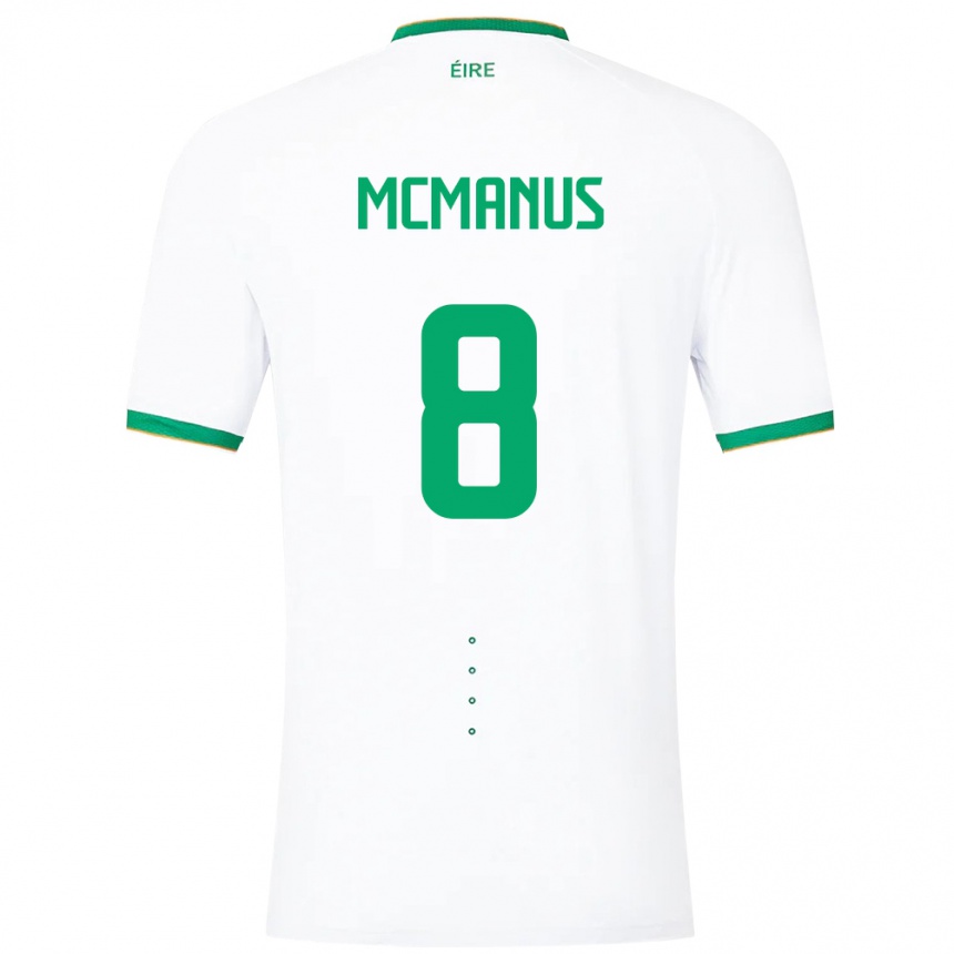 Kids Football Ireland James Mcmanus #8 White Away Jersey 24-26 T-Shirt