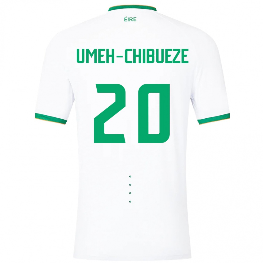 Kids Football Ireland Franco Umeh-Chibueze #20 White Away Jersey 24-26 T-Shirt