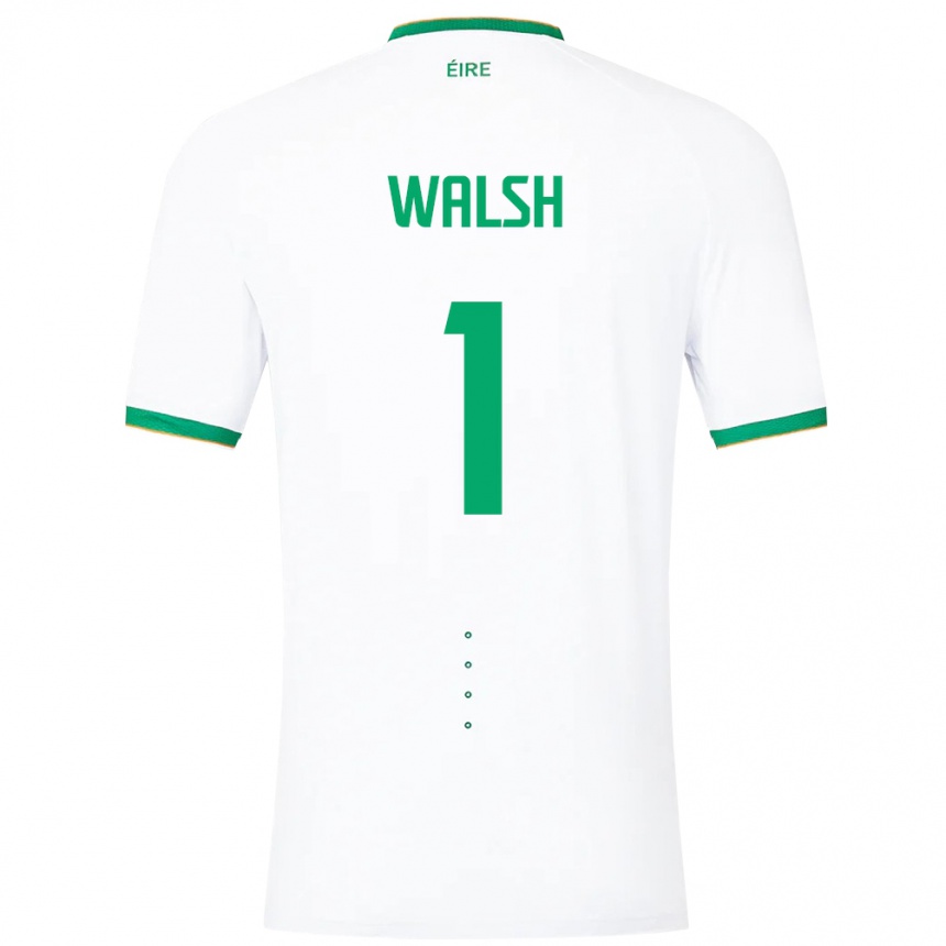 Kids Football Ireland Conor Walsh #1 White Away Jersey 24-26 T-Shirt