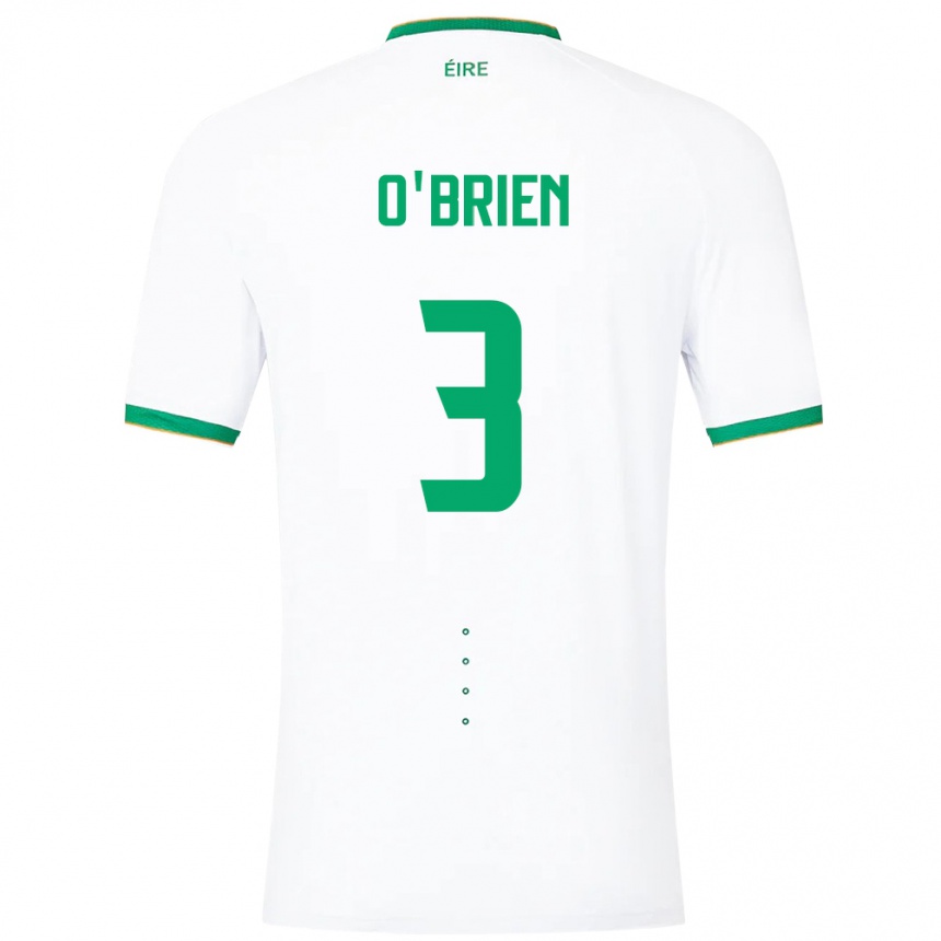 Kids Football Ireland Luke O'brien #3 White Away Jersey 24-26 T-Shirt