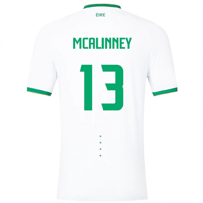 Kids Football Ireland Liam Mcalinney #13 White Away Jersey 24-26 T-Shirt