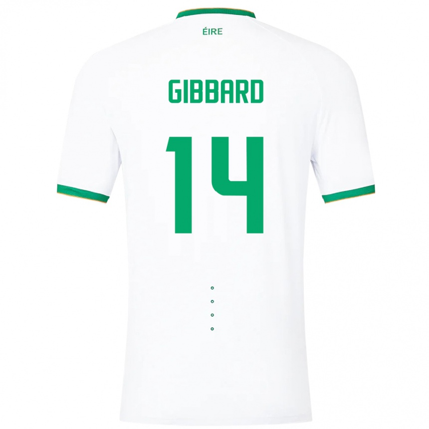 Kids Football Ireland Joseph Gibbard #14 White Away Jersey 24-26 T-Shirt