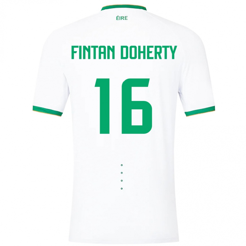 Kids Football Ireland Fintan Doherty #16 White Away Jersey 24-26 T-Shirt