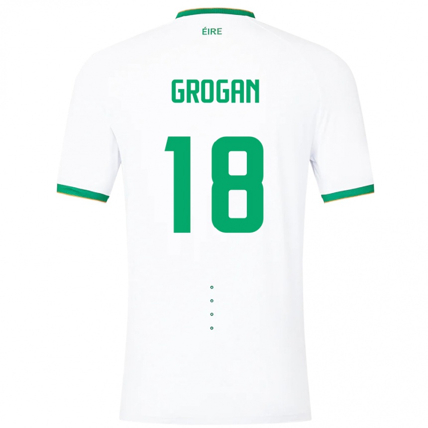 Kids Football Ireland Christy Grogan #18 White Away Jersey 24-26 T-Shirt