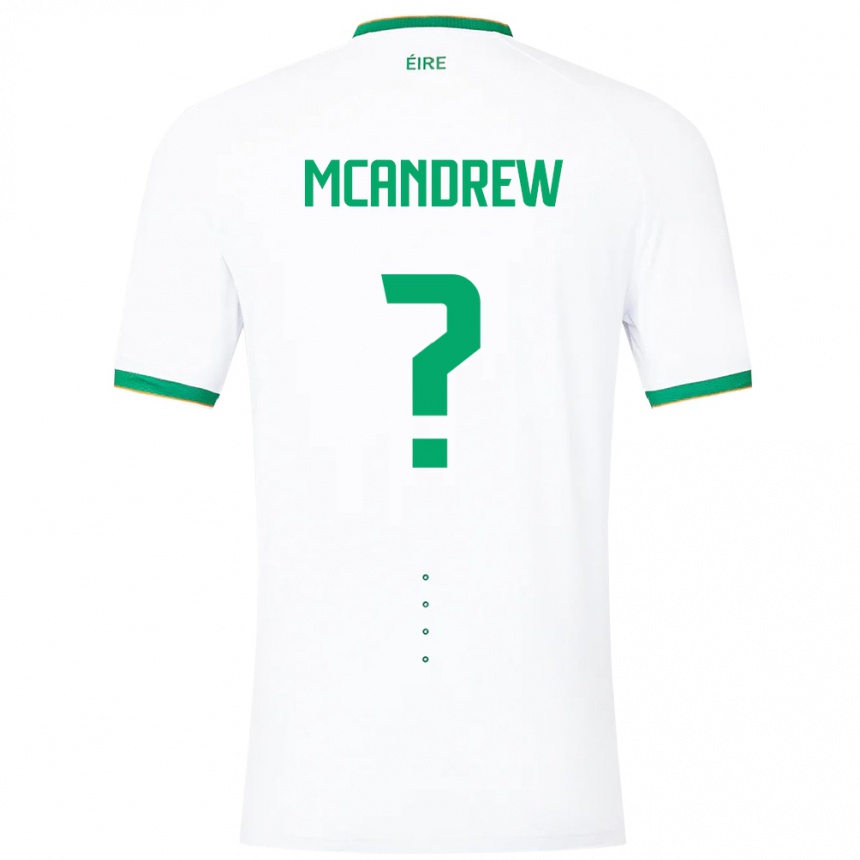 Kids Football Ireland Niall Mcandrew #0 White Away Jersey 24-26 T-Shirt