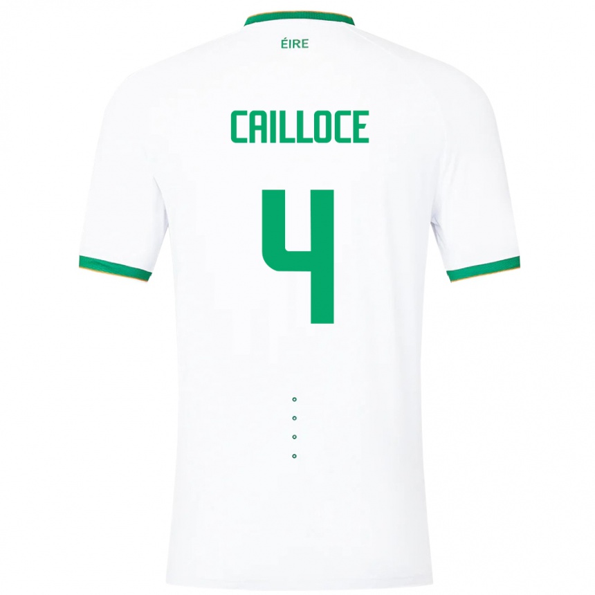 Kids Football Ireland Luca Cailloce #4 White Away Jersey 24-26 T-Shirt