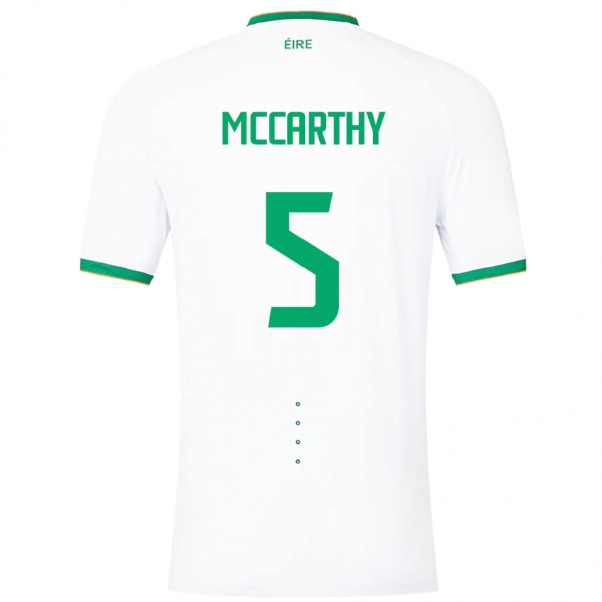 Kids Football Ireland Taylor Mccarthy #5 White Away Jersey 24-26 T-Shirt