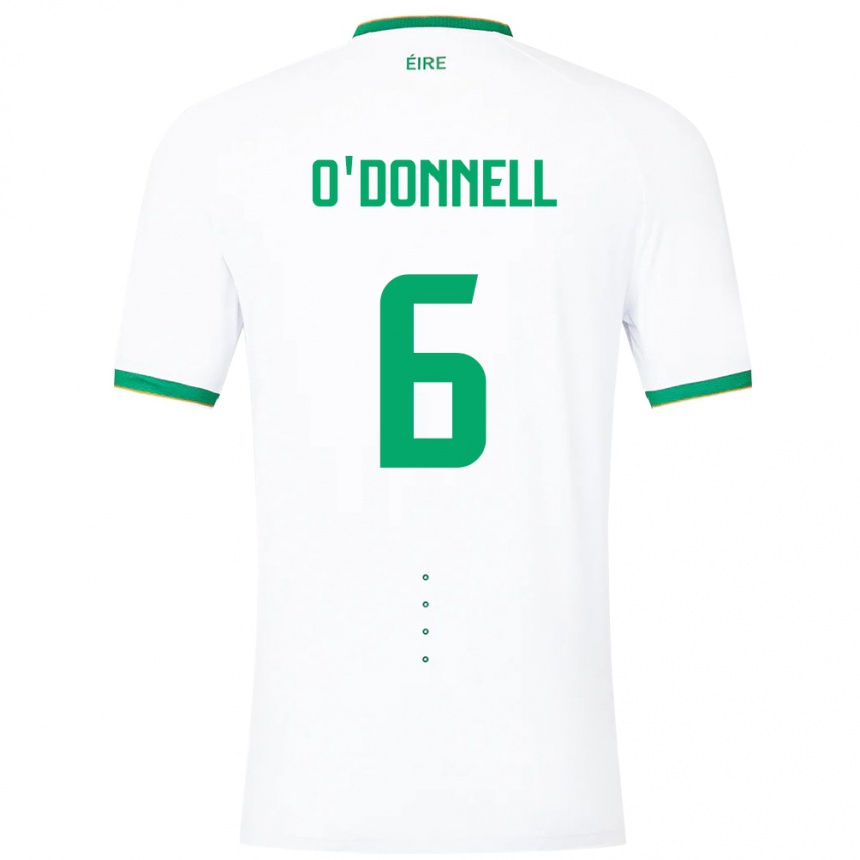 Kids Football Ireland Luke O'donnell #6 White Away Jersey 24-26 T-Shirt