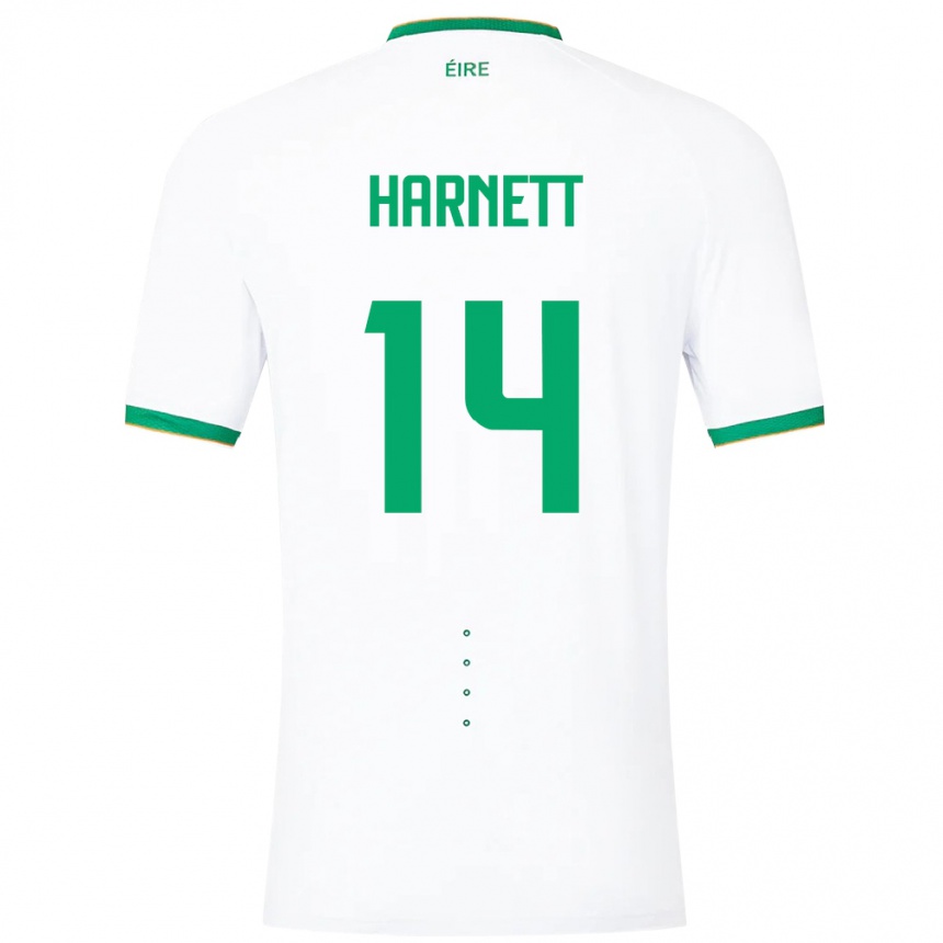 Kids Football Ireland Kaylem Harnett #14 White Away Jersey 24-26 T-Shirt