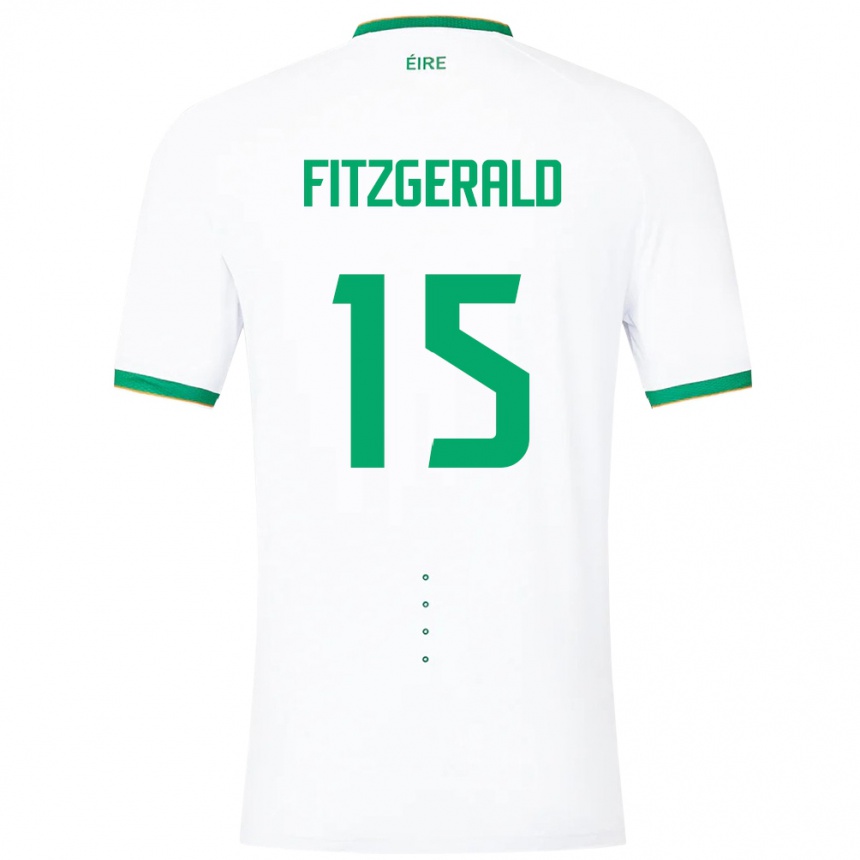 Kids Football Ireland Kyle Fitzgerald #15 White Away Jersey 24-26 T-Shirt