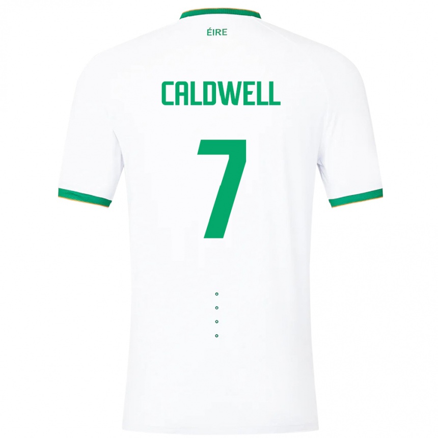 Kids Football Ireland Diane Caldwell #7 White Away Jersey 24-26 T-Shirt