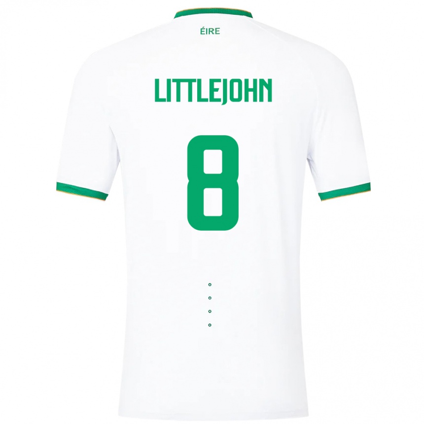 Kids Football Ireland Ruesha Littlejohn #8 White Away Jersey 24-26 T-Shirt