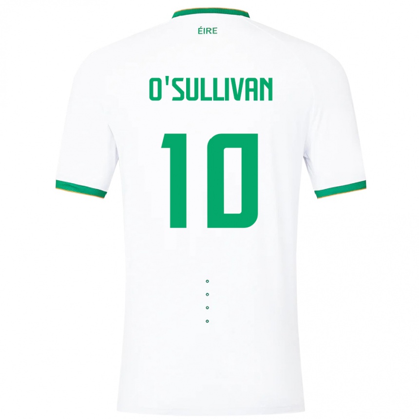 Kids Football Ireland Denise O'sullivan #10 White Away Jersey 24-26 T-Shirt