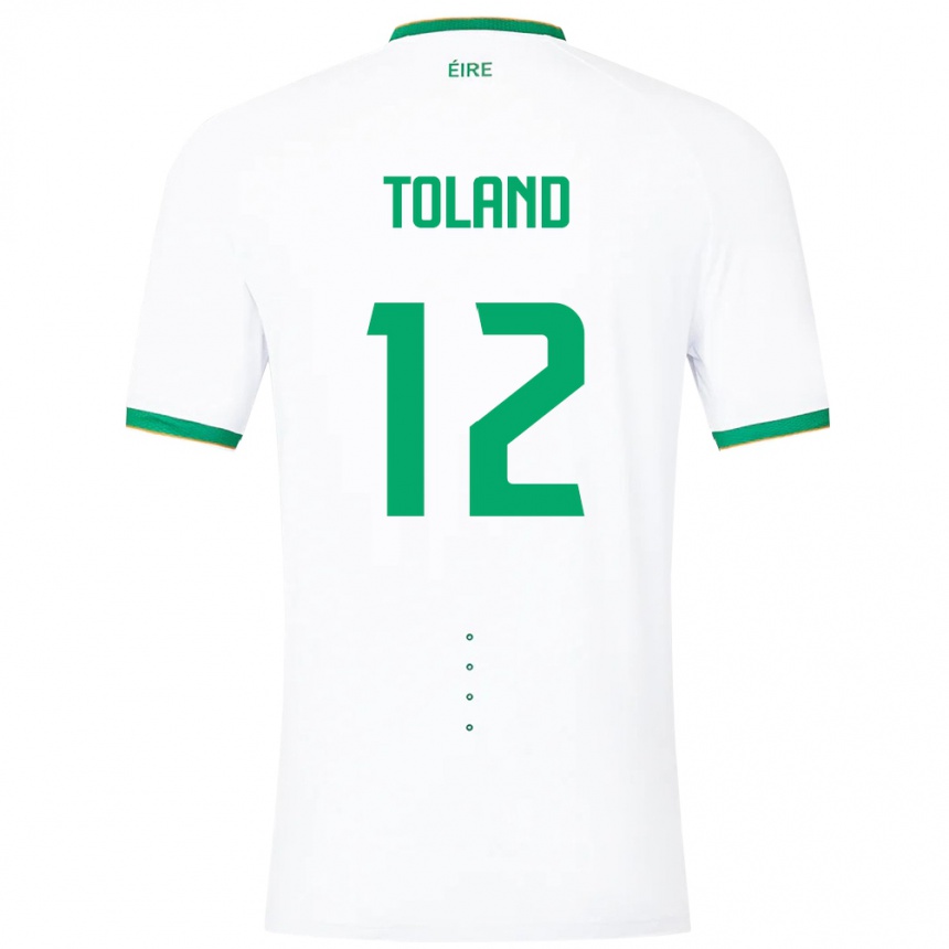 Kids Football Ireland Tyler Toland #12 White Away Jersey 24-26 T-Shirt