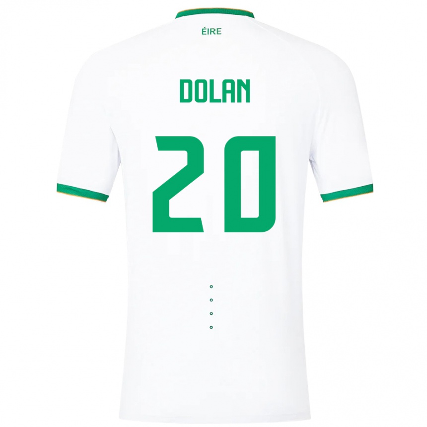 Kids Football Ireland Ellen Dolan #20 White Away Jersey 24-26 T-Shirt