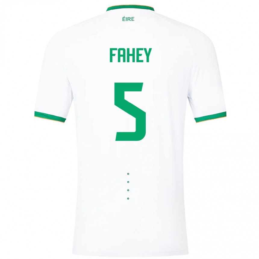 Kids Football Ireland Niamh Fahey #5 White Away Jersey 24-26 T-Shirt