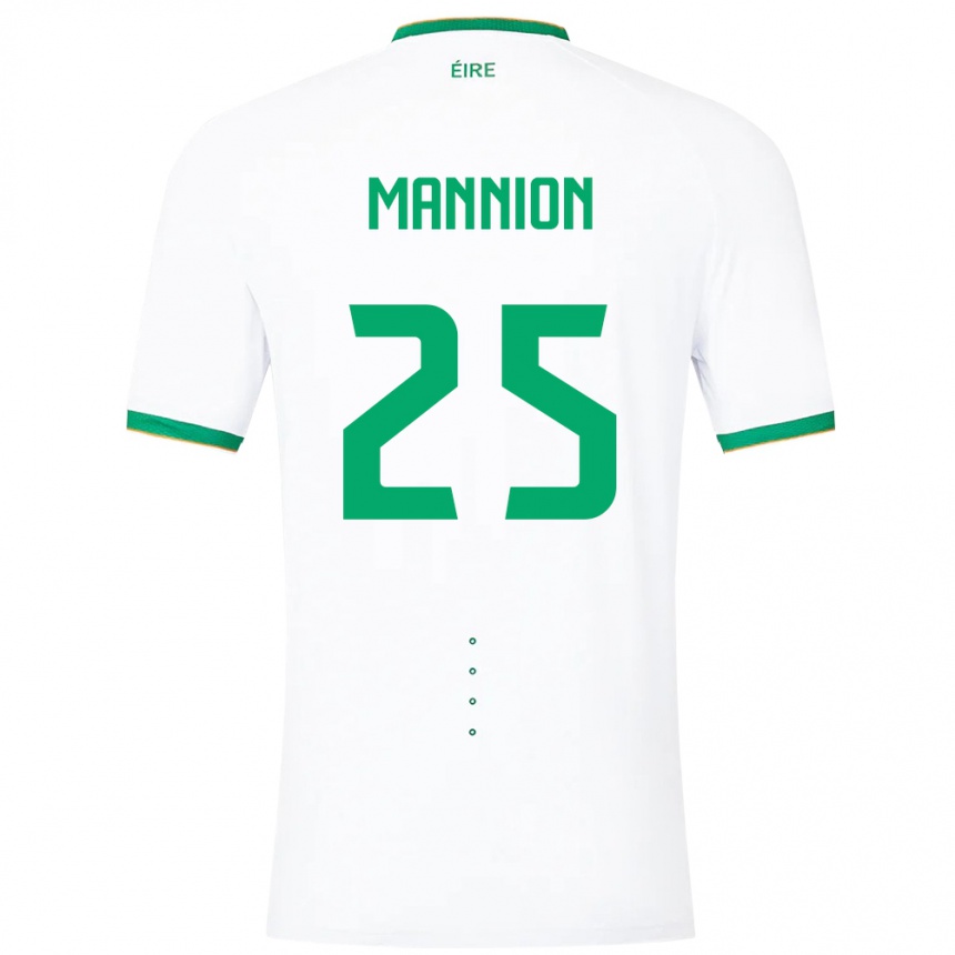 Kids Football Ireland Aoife Mannion #25 White Away Jersey 24-26 T-Shirt