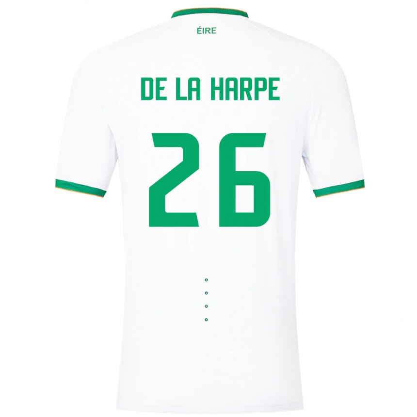 Kids Football Ireland Deborah-Anne De La Harpe #26 White Away Jersey 24-26 T-Shirt