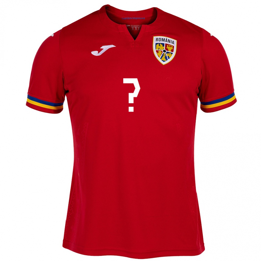 Kids Football Romania Adrian Frânculescu #0 Red Away Jersey 24-26 T-Shirt