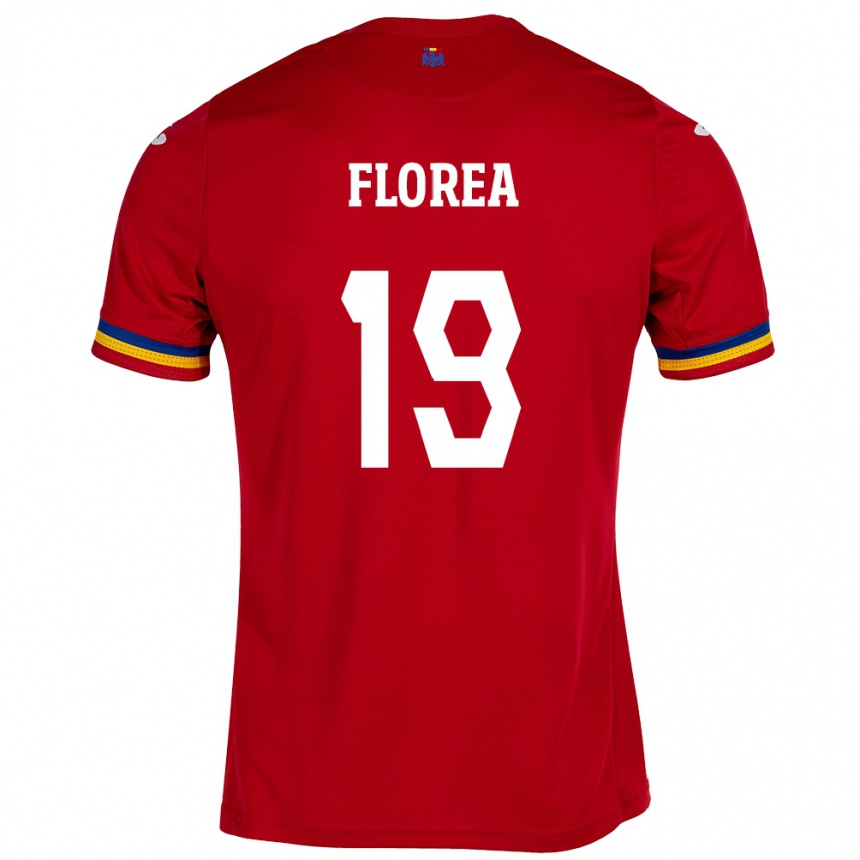 Kids Football Romania Răzvan Florea #19 Red Away Jersey 24-26 T-Shirt