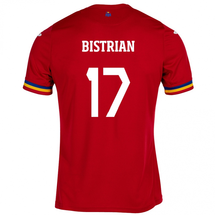 Kids Football Romania Claudia Bistrian #17 Red Away Jersey 24-26 T-Shirt