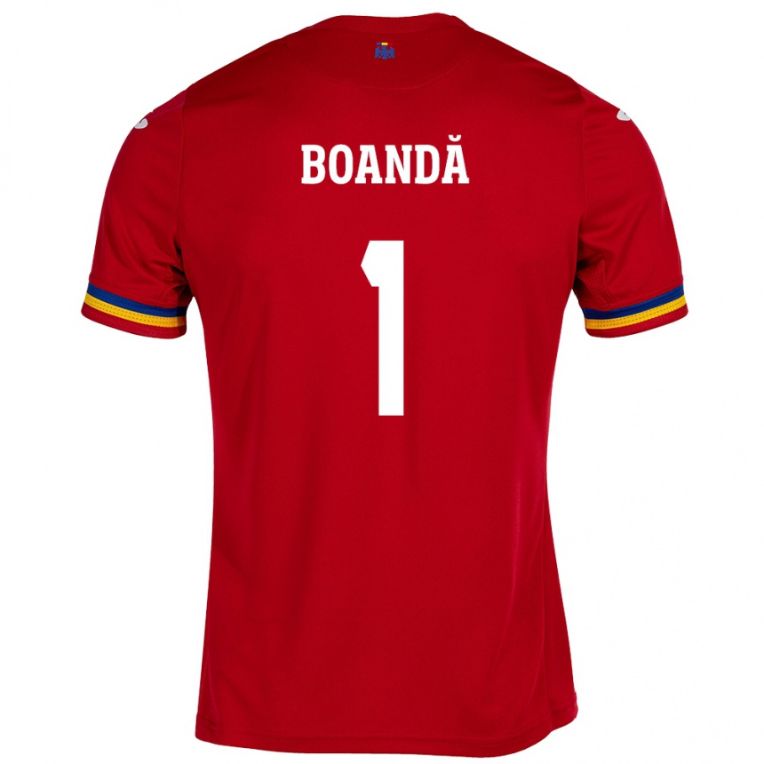 Kids Football Romania Lavinia Boandă #1 Red Away Jersey 24-26 T-Shirt