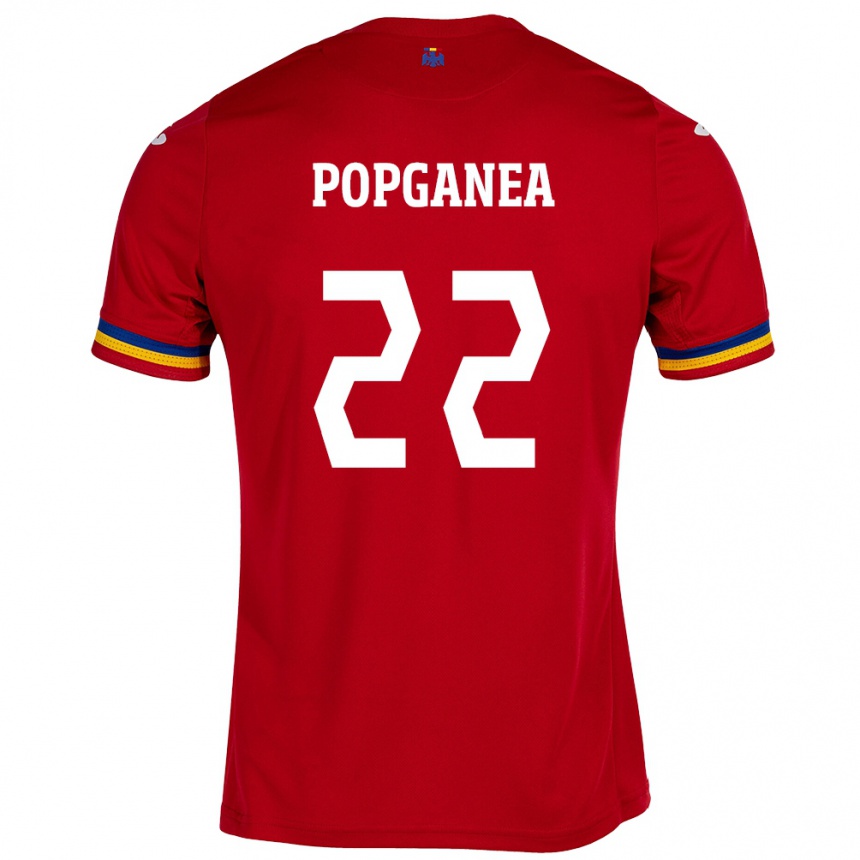 Kids Football Romania Mirela Pop-Ganea #22 Red Away Jersey 24-26 T-Shirt