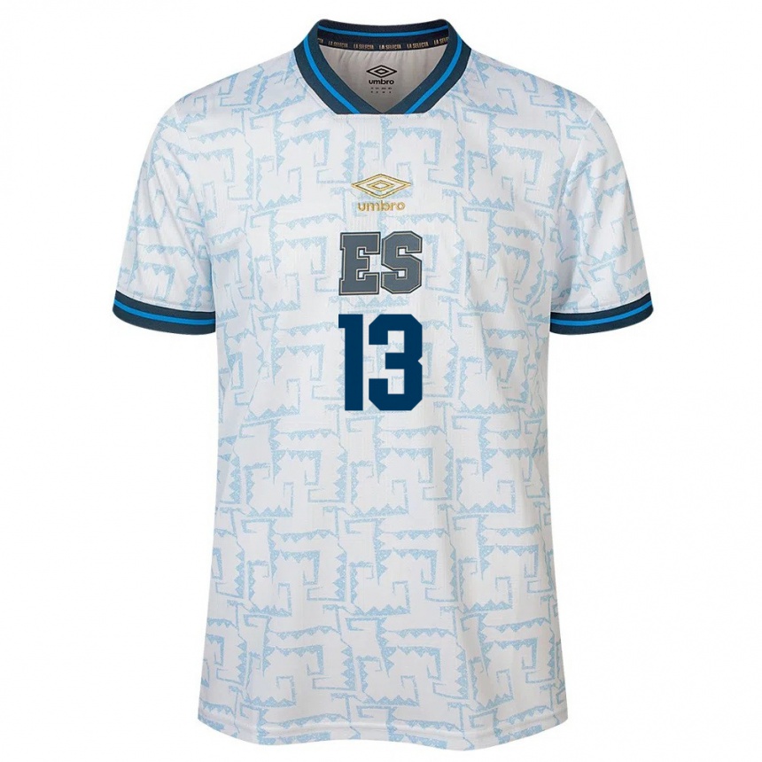 Kids Football El Salvador Tereso Benítez #13 White Away Jersey 24-26 T-Shirt