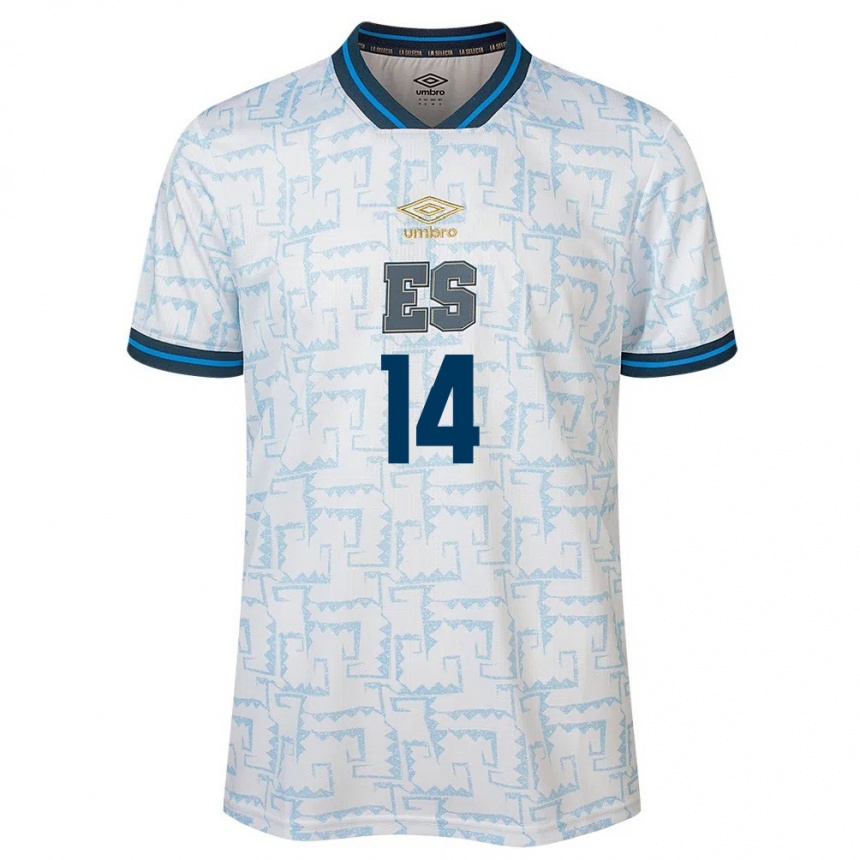 Kids Football El Salvador Karen Reyes #14 White Away Jersey 24-26 T-Shirt