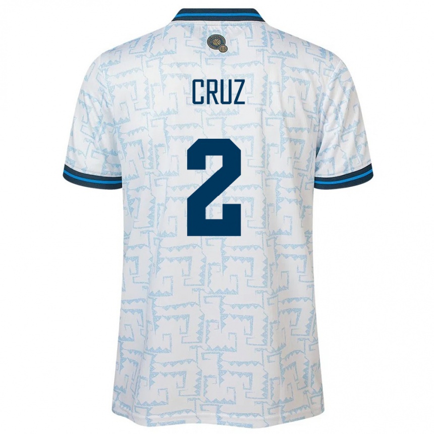 Kids Football El Salvador Melvin Cruz #2 White Away Jersey 24-26 T-Shirt