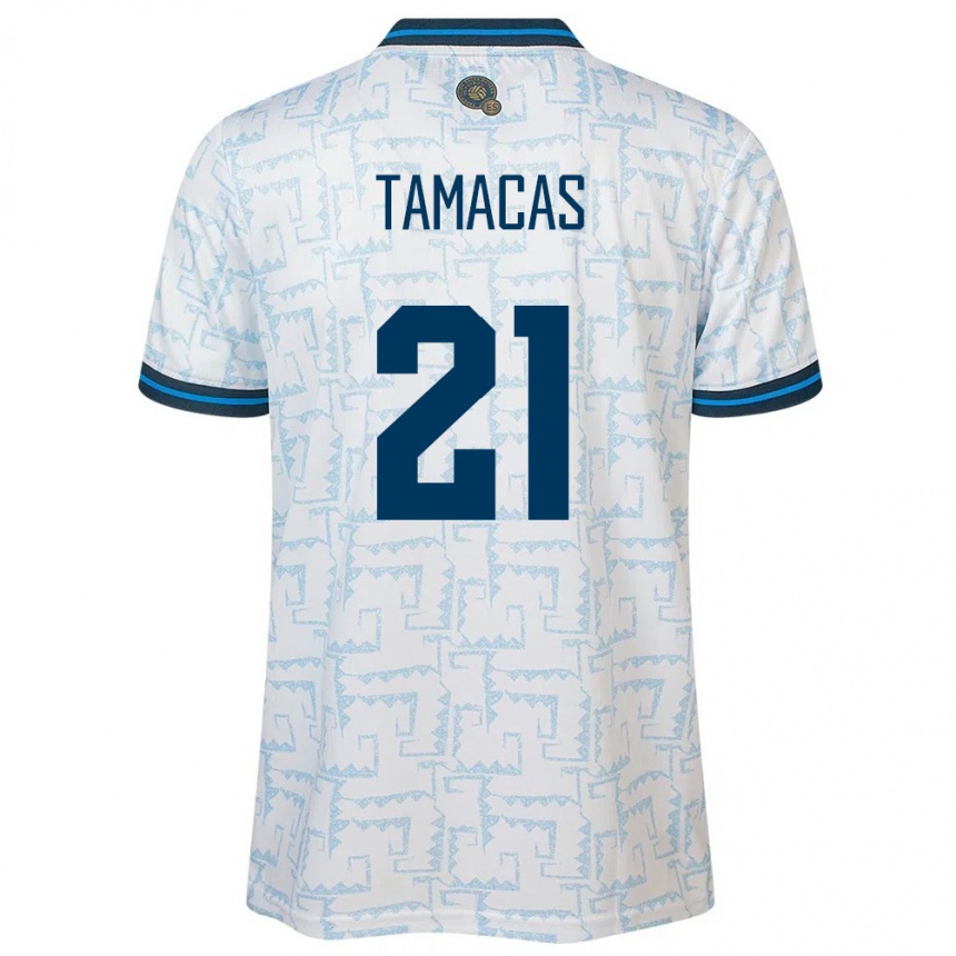 Kids Football El Salvador Bryan Tamacas #21 White Away Jersey 24-26 T-Shirt