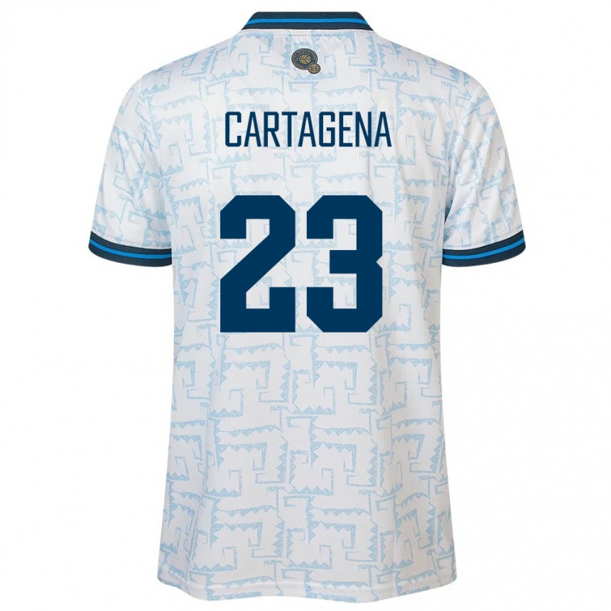 Kids Football El Salvador Melvin Cartagena #23 White Away Jersey 24-26 T-Shirt