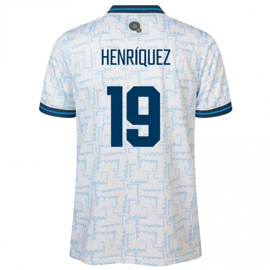 Kids Football El Salvador Alejandro Henríquez #19 White Away Jersey 24-26 T-Shirt