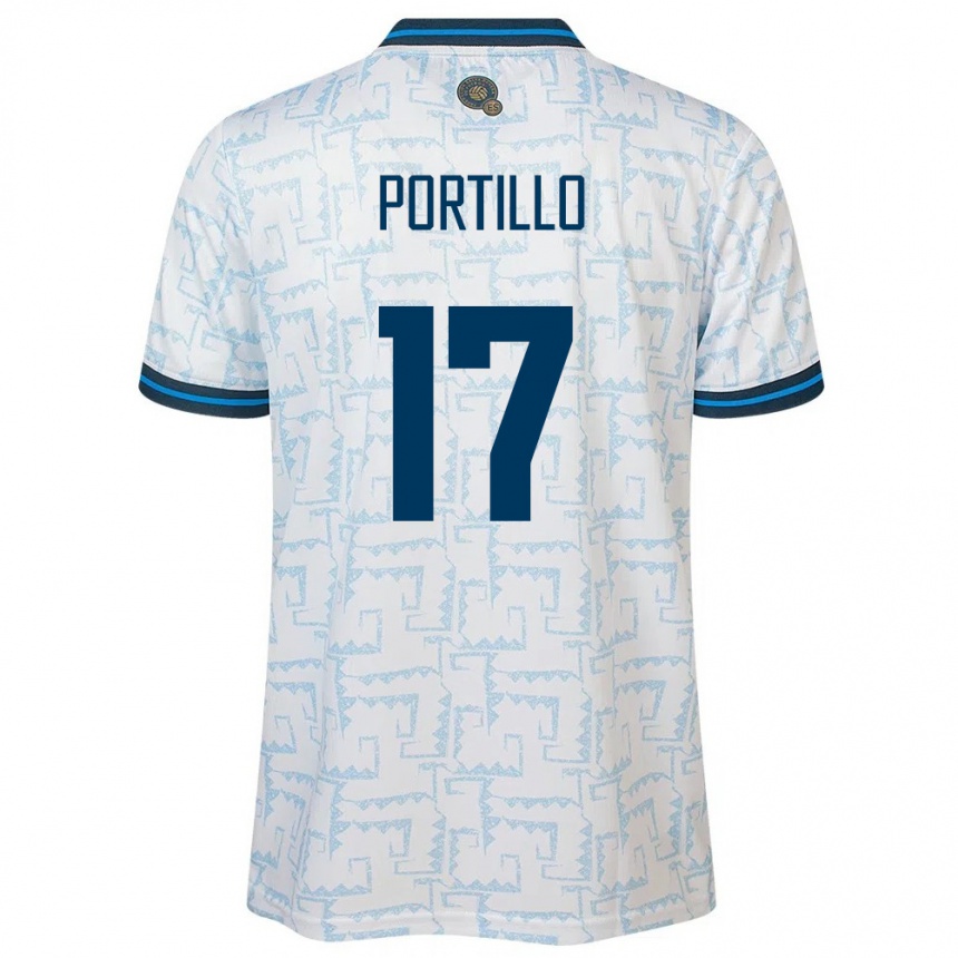 Kids Football El Salvador Anderson Portillo #17 White Away Jersey 24-26 T-Shirt