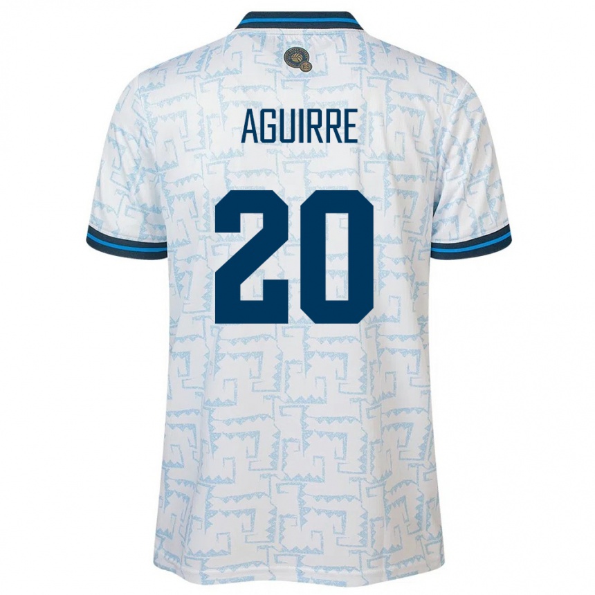 Kids Football El Salvador Jonathan Aguirre #20 White Away Jersey 24-26 T-Shirt