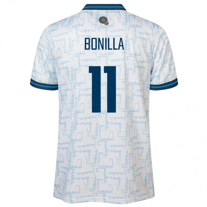 Kids Football El Salvador Jarell Bonilla #11 White Away Jersey 24-26 T-Shirt