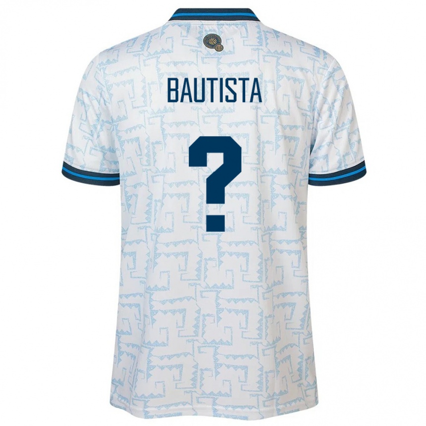 Kids Football El Salvador Ezequiel Bautista #0 White Away Jersey 24-26 T-Shirt