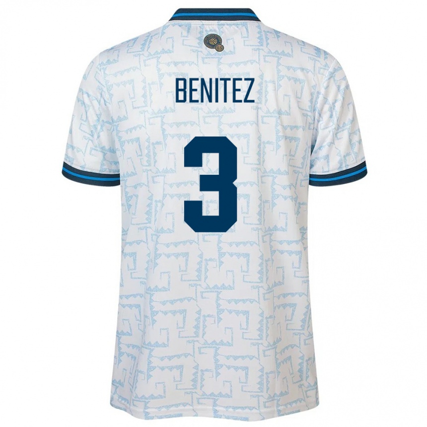 Kids Football El Salvador Carolina Benitez #3 White Away Jersey 24-26 T-Shirt