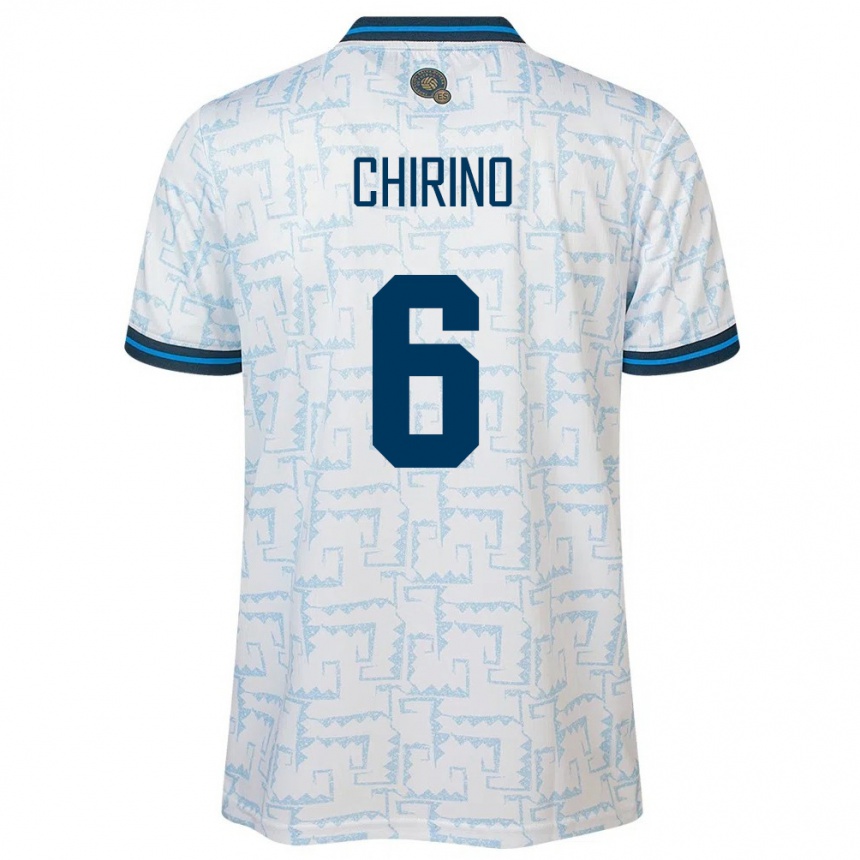 Kids Football El Salvador Alejandra Chirino #6 White Away Jersey 24-26 T-Shirt