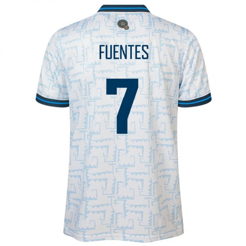 Kids Football El Salvador Danielle Fuentes #7 White Away Jersey 24-26 T-Shirt