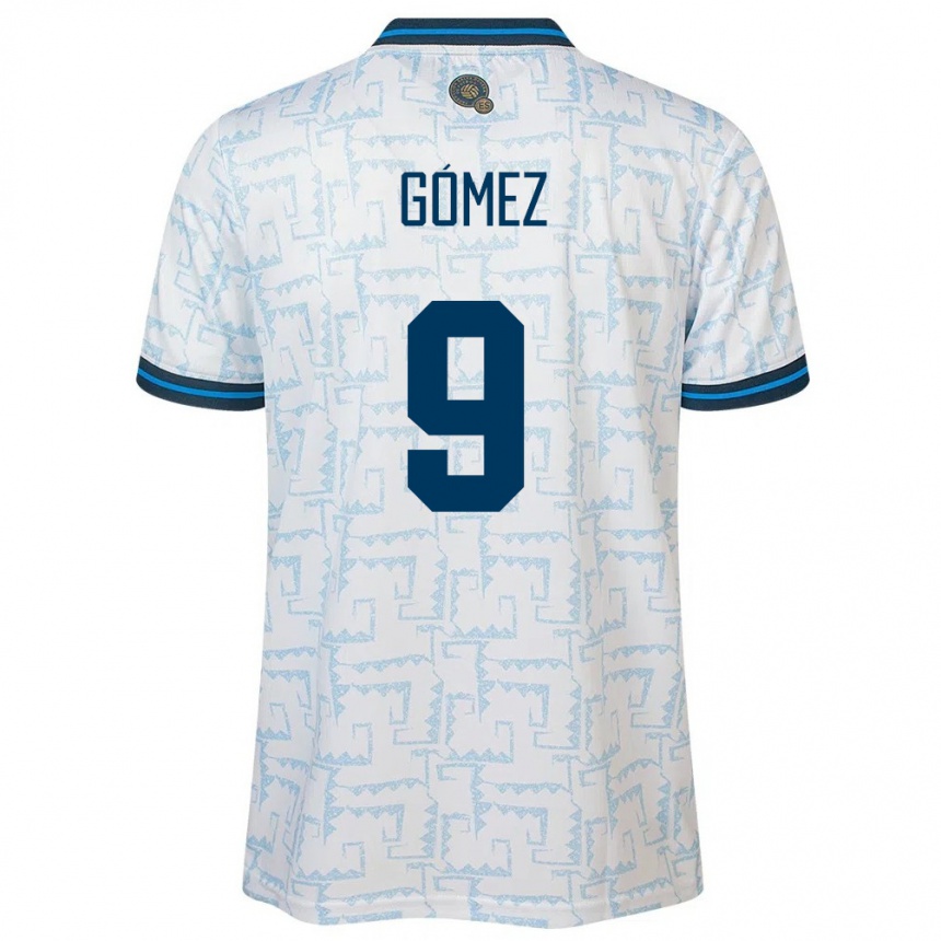 Kids Football El Salvador Samaria Gómez #9 White Away Jersey 24-26 T-Shirt