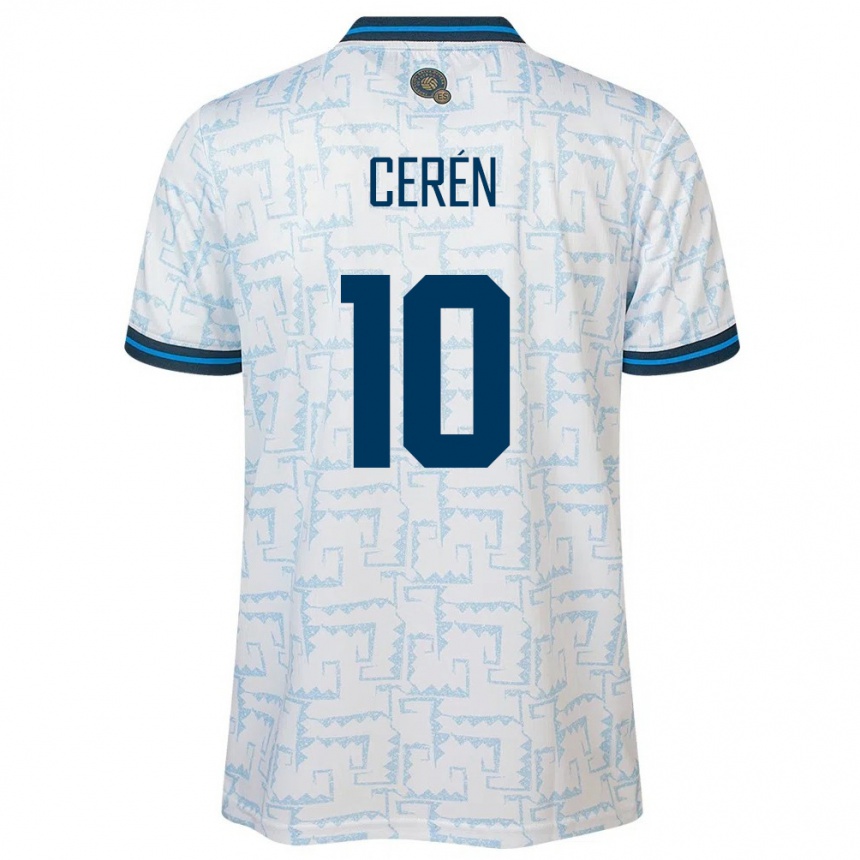 Kids Football El Salvador Brenda Cerén #10 White Away Jersey 24-26 T-Shirt